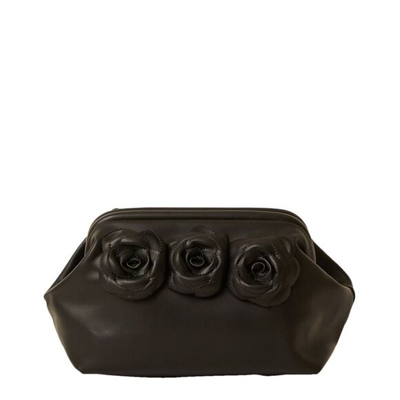 Btb Los Angeles Yasmin Leather Clutch, Black - Picture 1 of 1